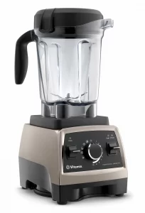 Bronze and black Vitamix 750 with empty jar on white background